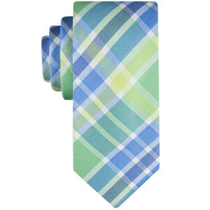 Tommy Hilfiger Men Festive Plaid Tie Green